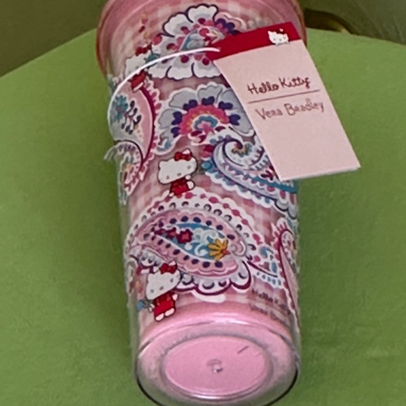 VERA BRADLEY HELLO KITTY DOUBLE WALL TUMBLER W/STRAW:NWT HELLO KITTY PAISLEY - Picture 12 of 15